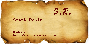 Sterk Robin névjegykártya